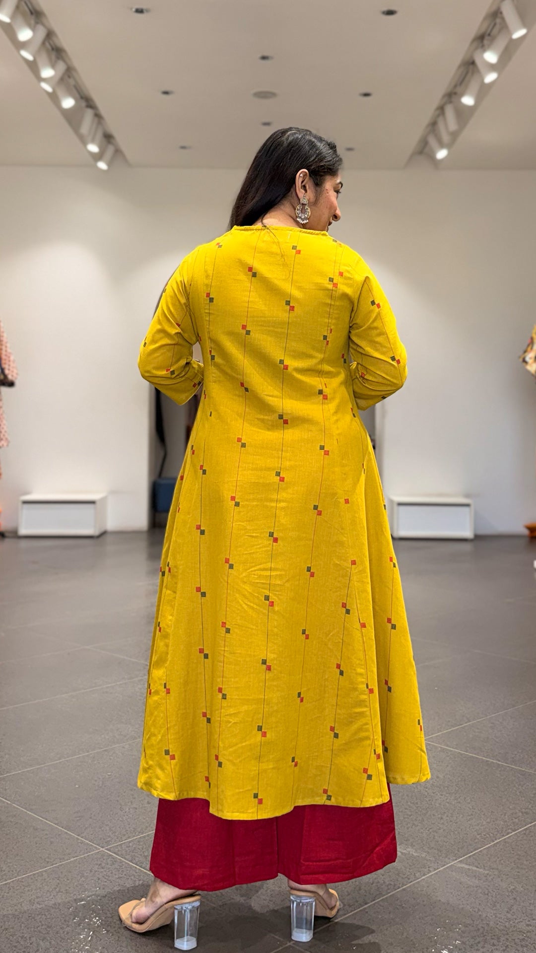 Visha Handwoven Cotton Kurta - Yellow