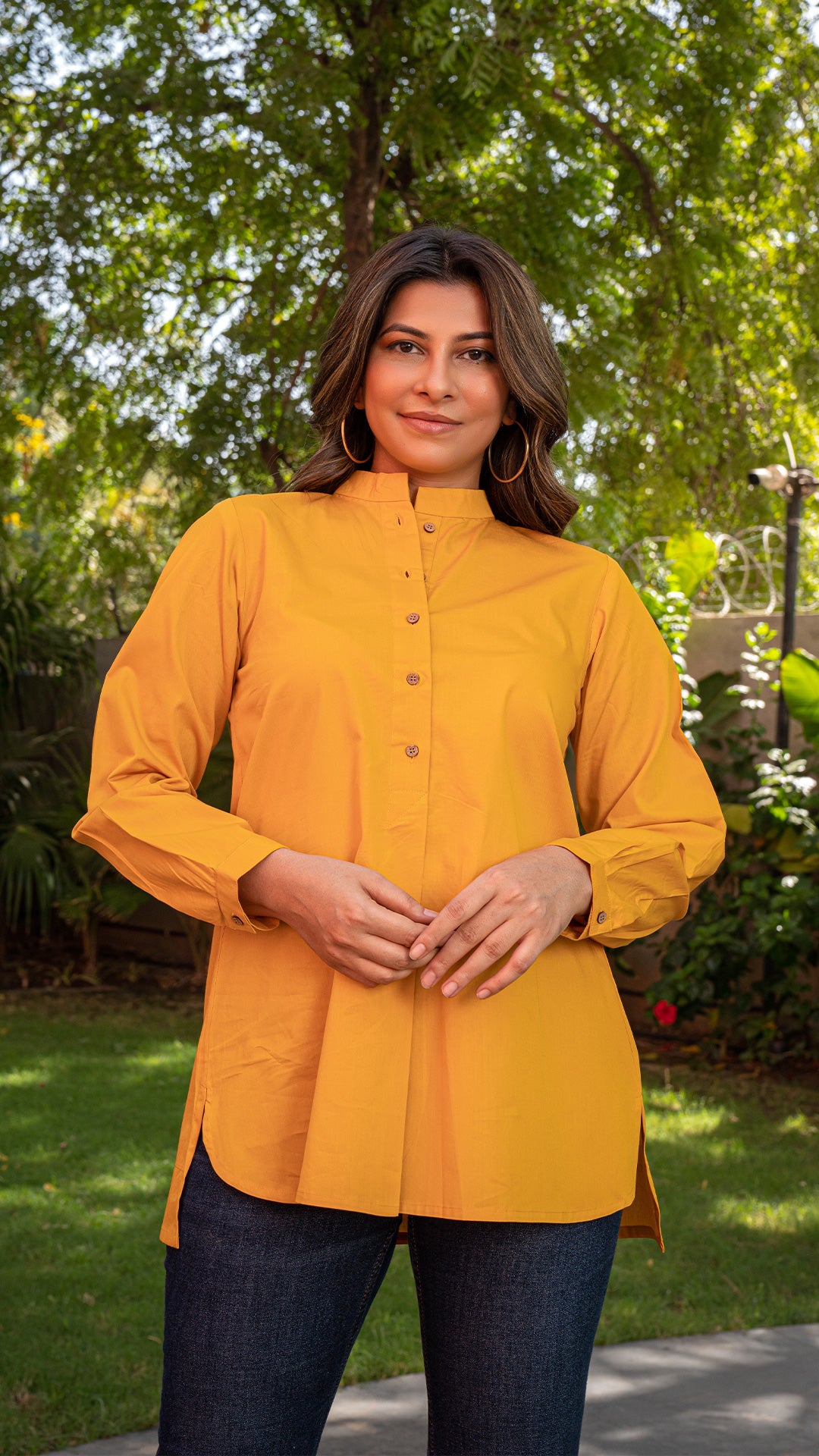 Everyday Cotton Short Top - Mustard