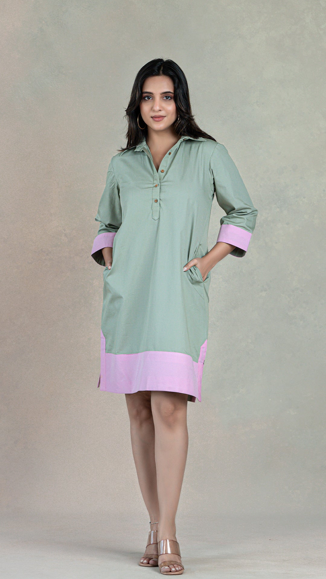 slim fit dress slacks Marlow Cap Sleeve Dress in Vintage Sage Bloom – Ivy City Co main image 0