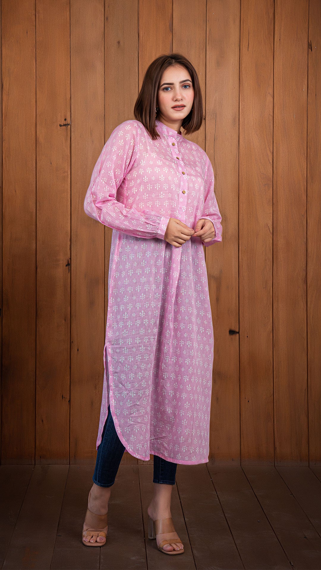 Jazz Mul Cotton Jabha - Pink