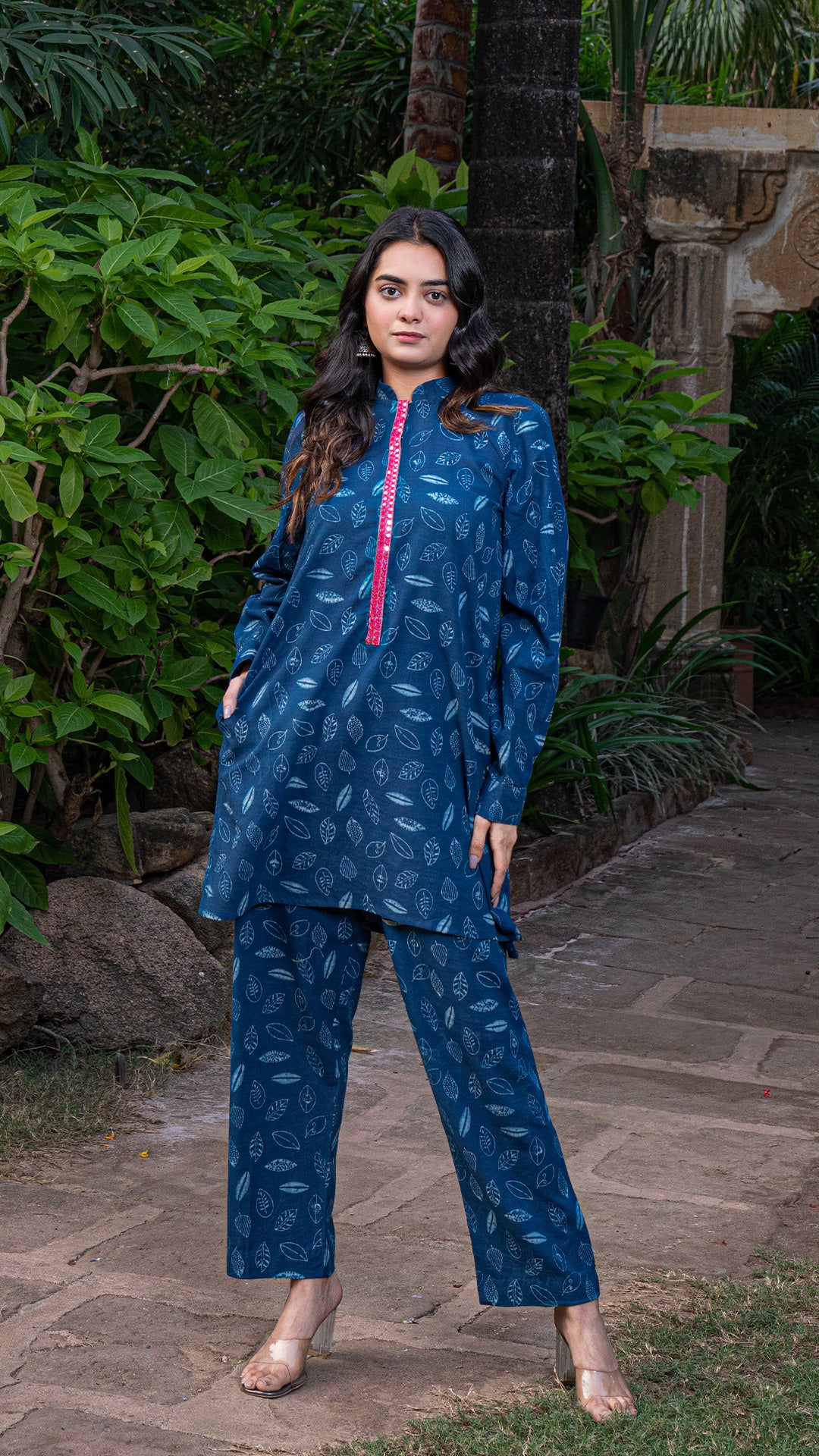 Naisha Dabu Co-ord Set In Cotton