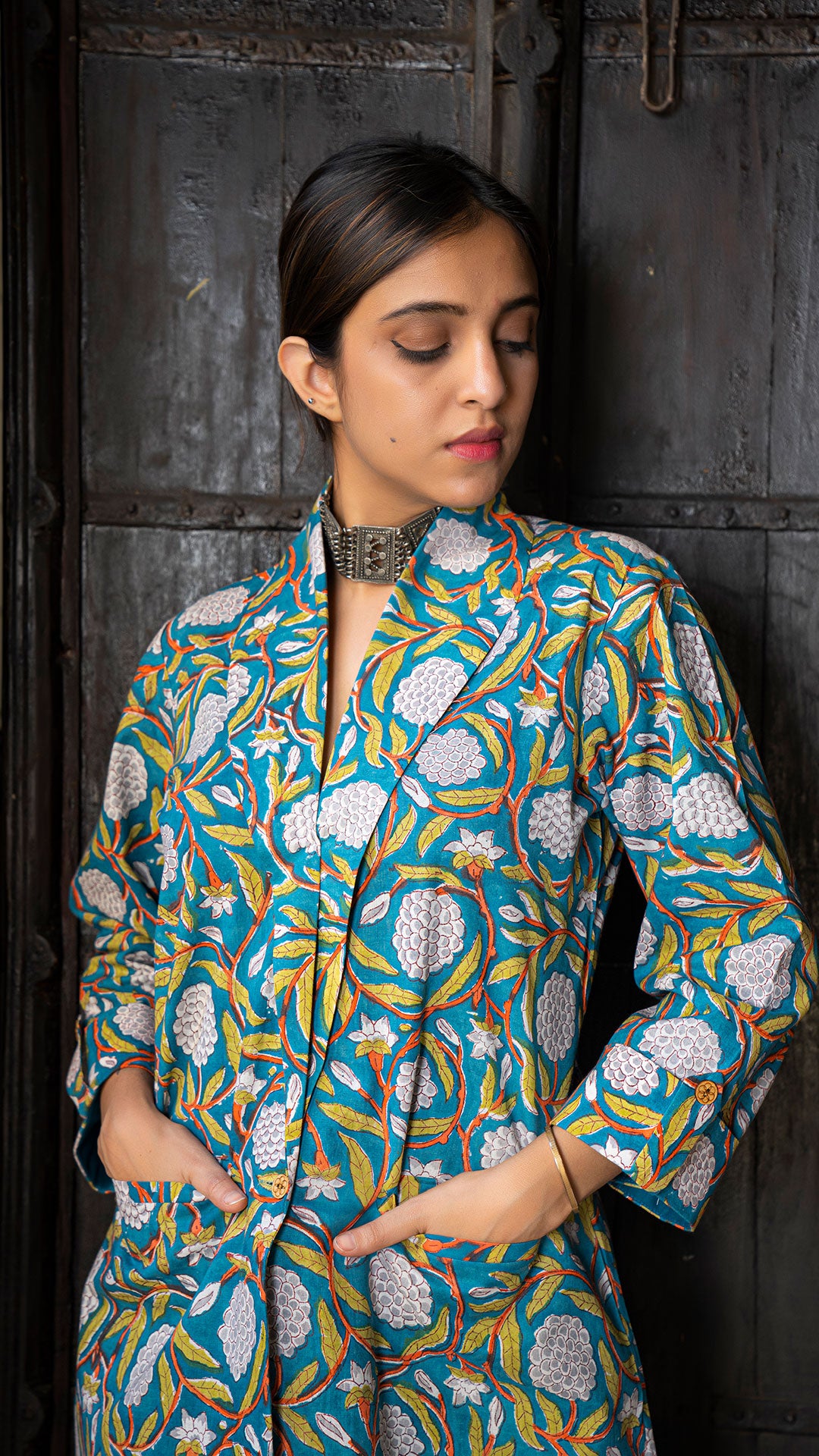 Nidhi Sanganeri Hand Block Cotton Co-ord Set