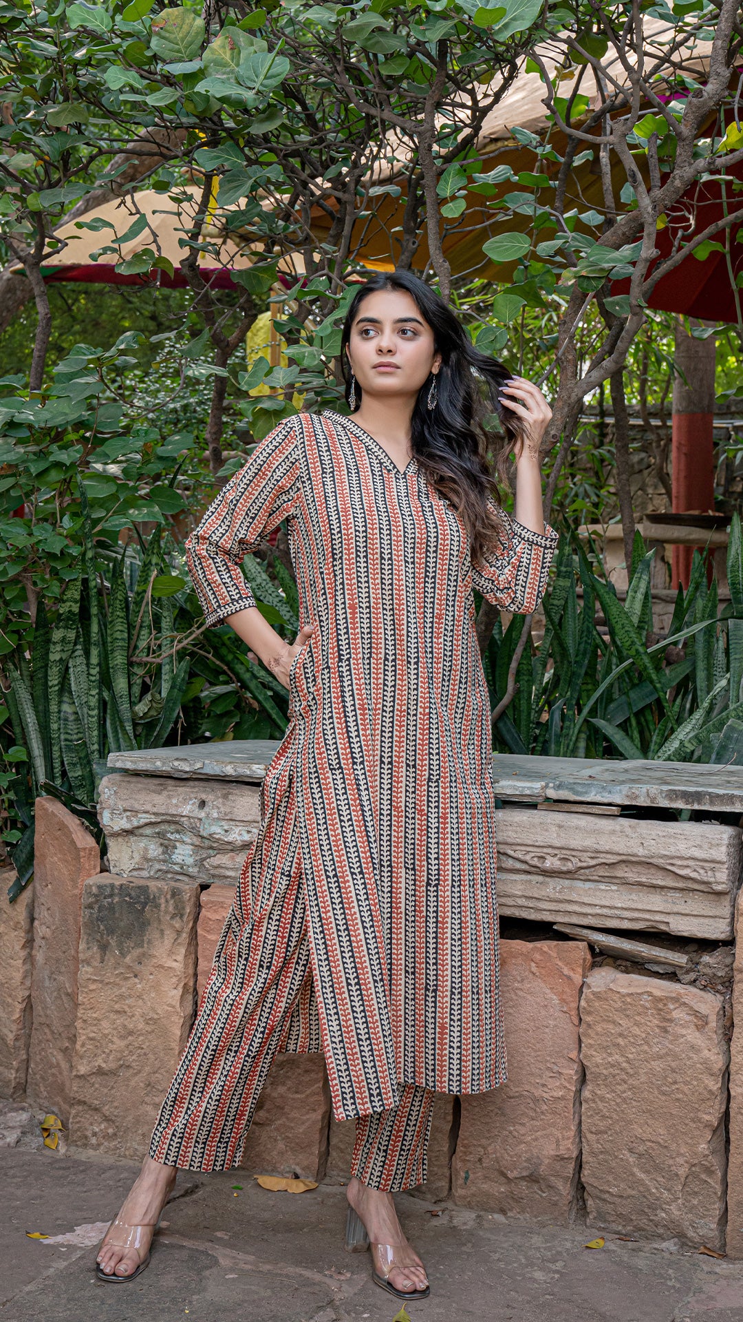 Mrunal Bagru Cotton Kurta