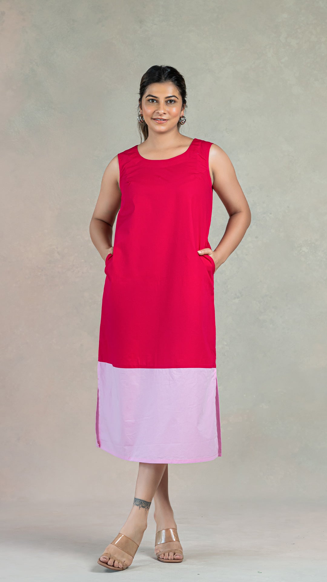 Rani Pink - Light Pink Organic Cotton Dress