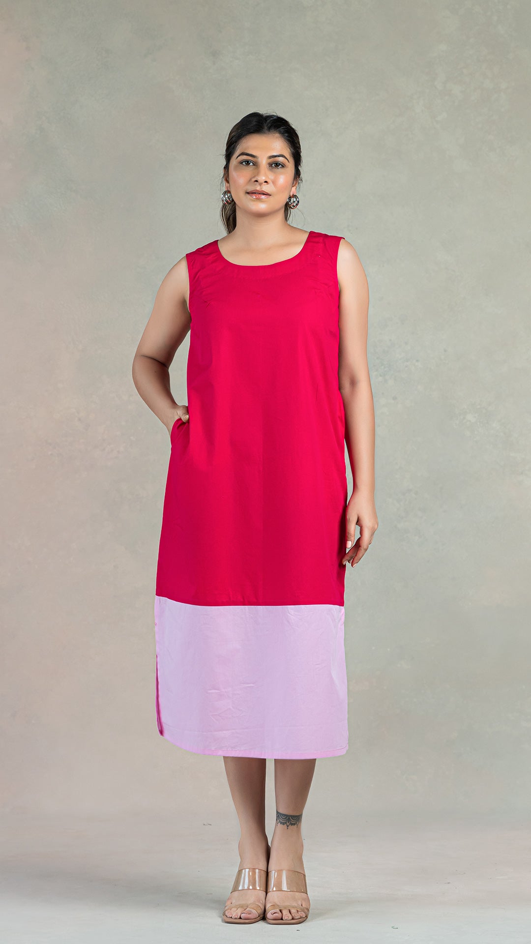 Rani Pink - Light Pink Organic Cotton Dress