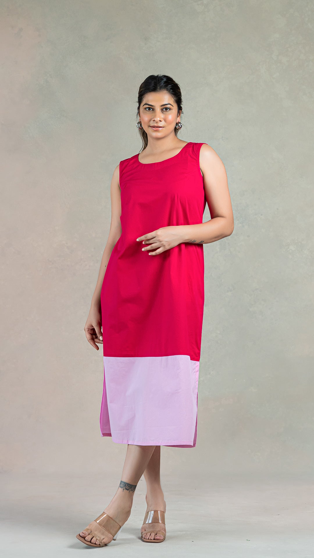 Rani Pink - Light Pink Organic Cotton Dress