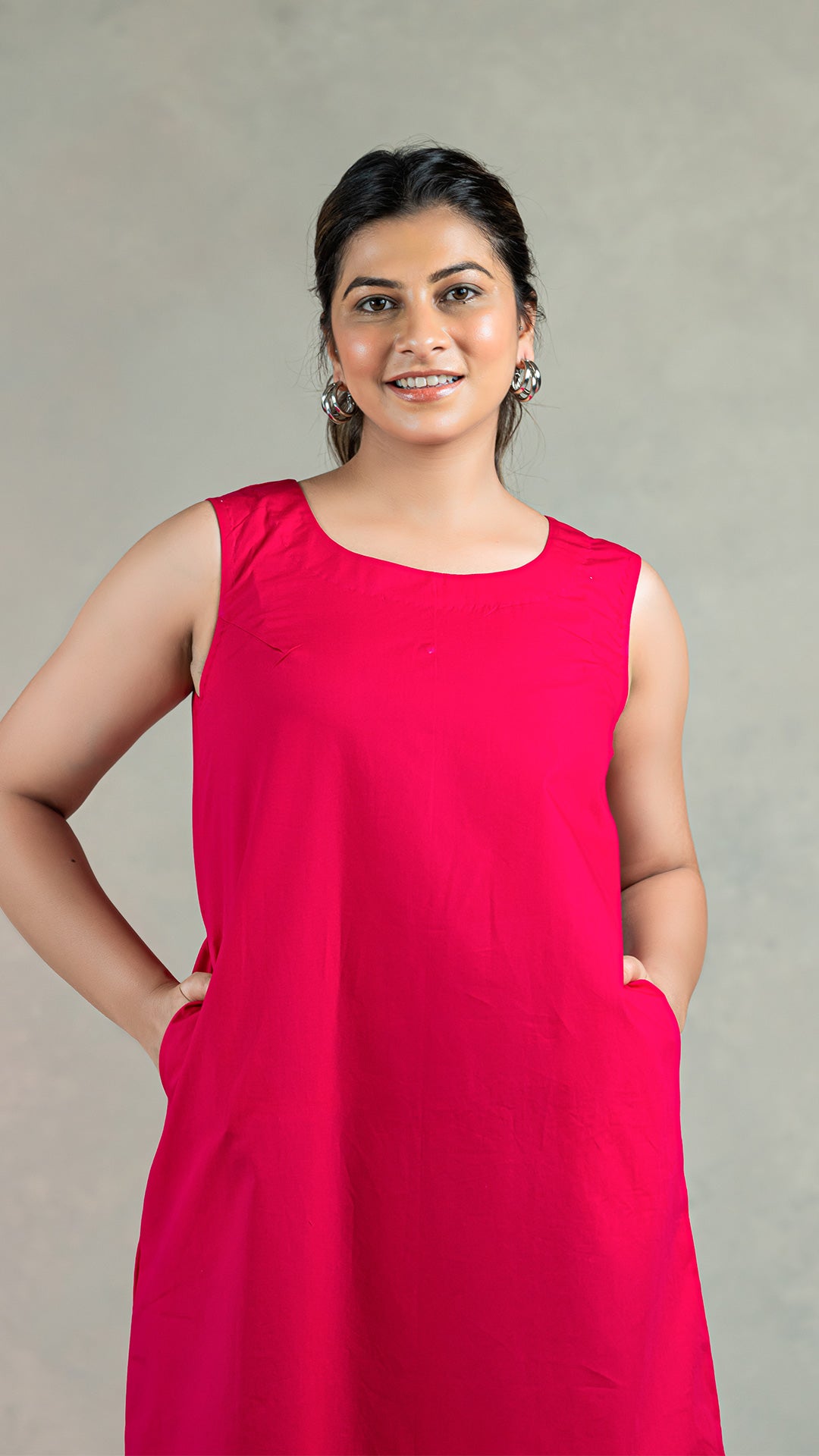 Rani Pink - Light Pink Organic Cotton Dress