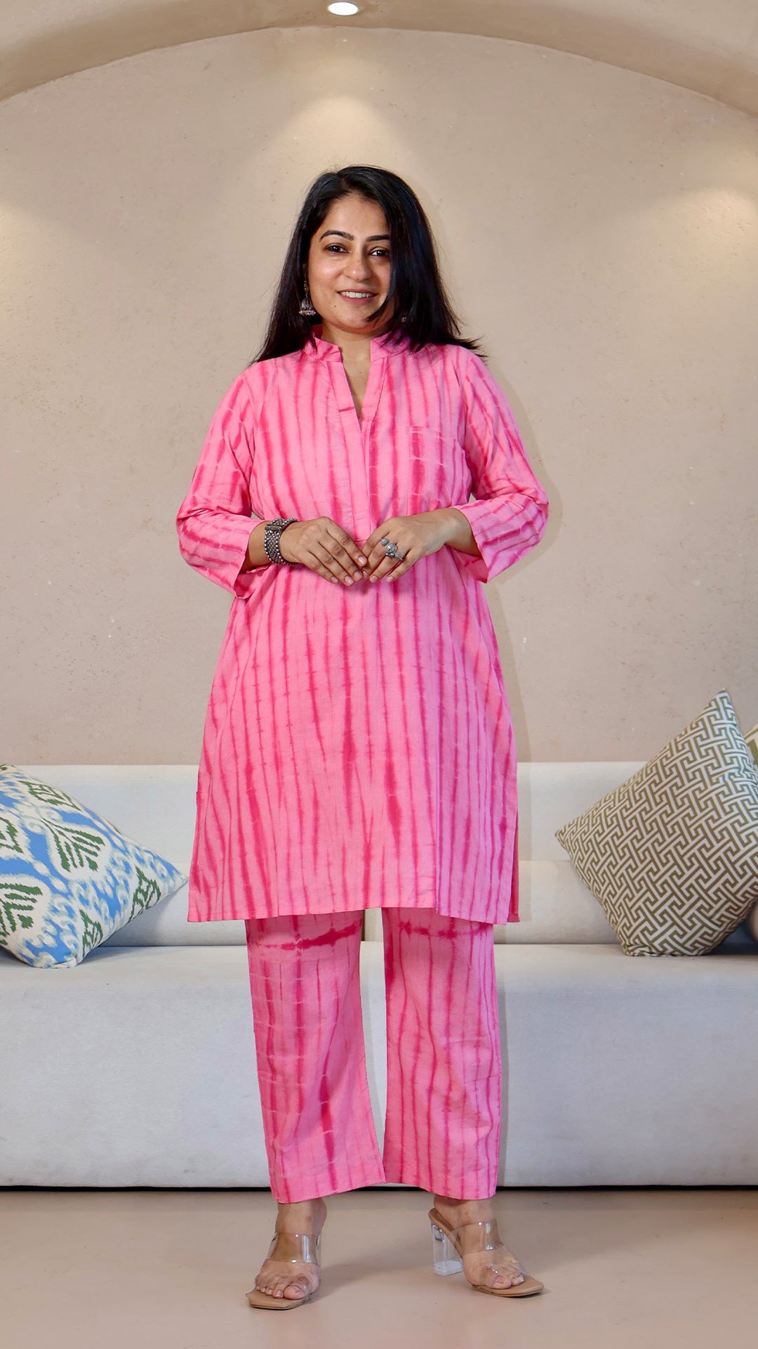 Pink Shibori Cotton Co-ord
