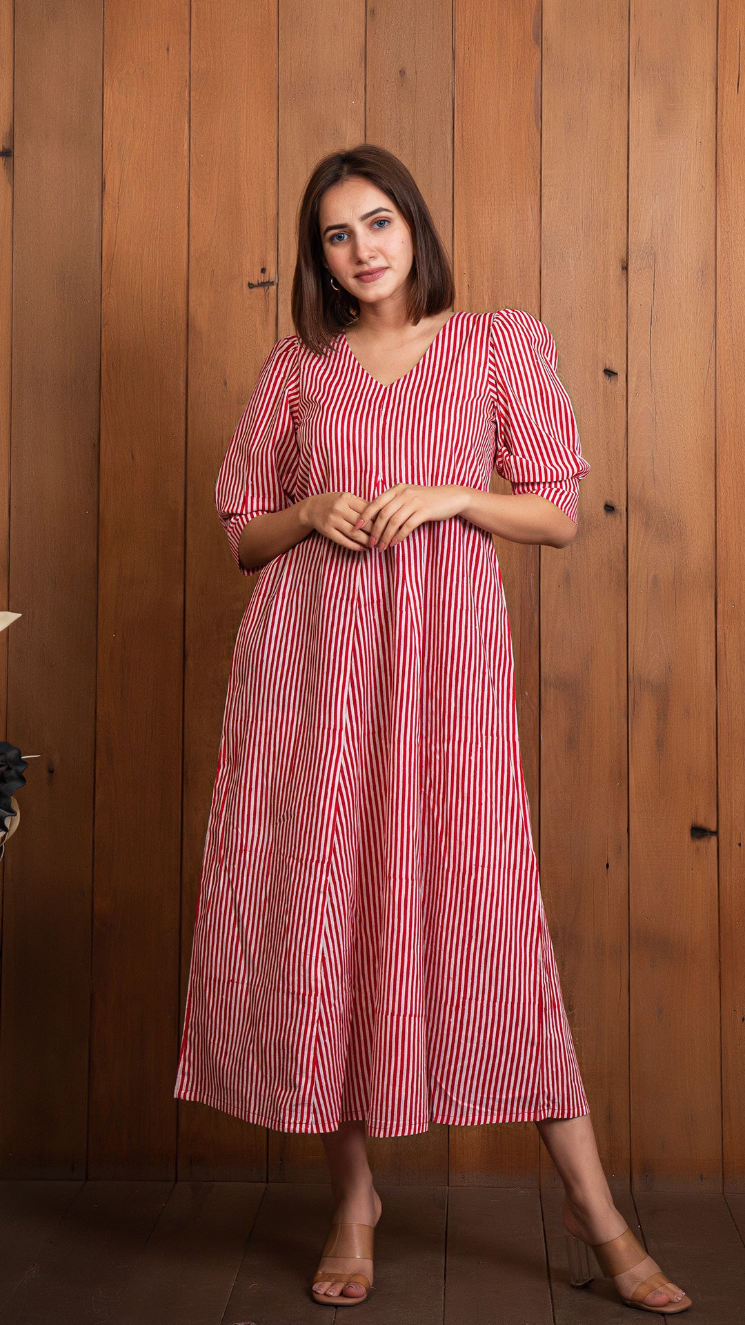 Preksha Sanganeri Print Dress - Red