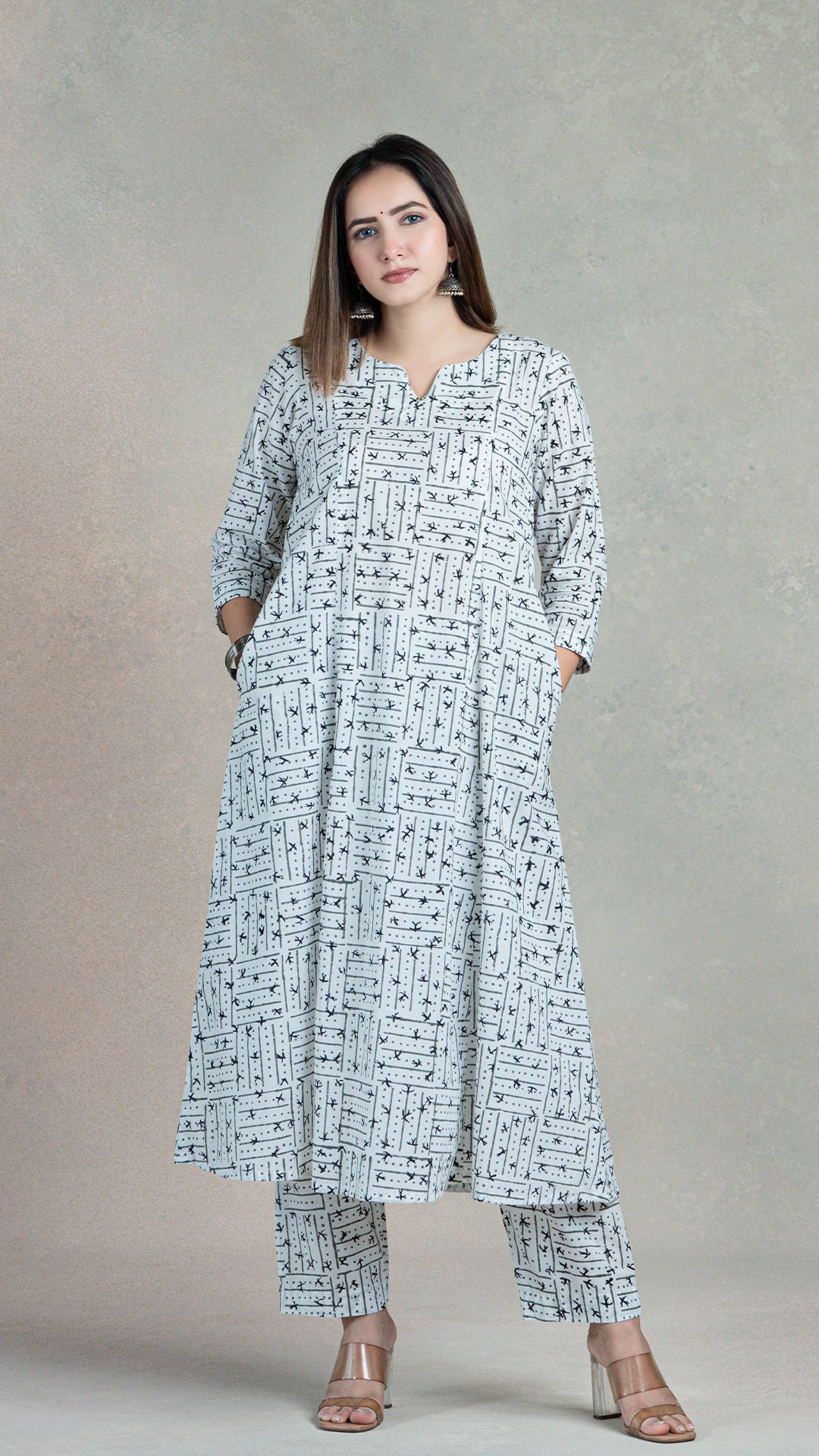 Birdies Kali Cotton Kurta - White