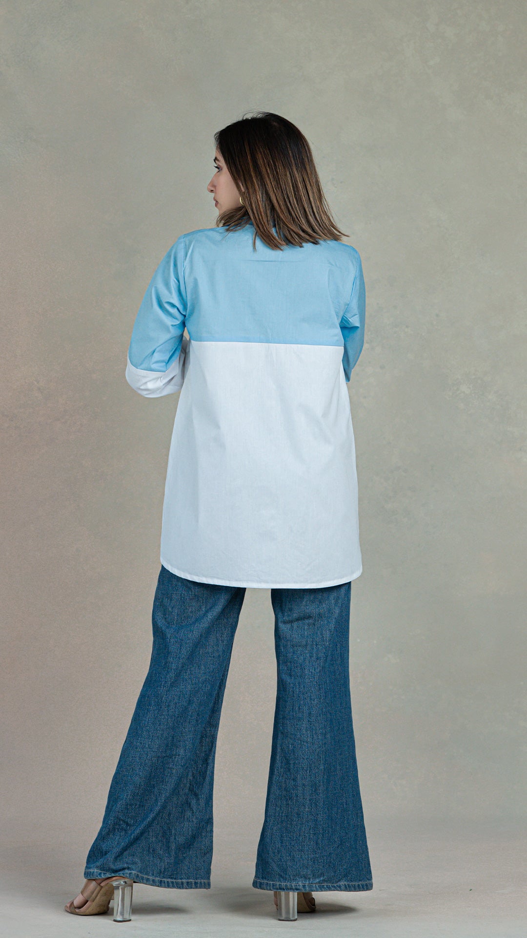 Light Blue - White Cotton Shirt