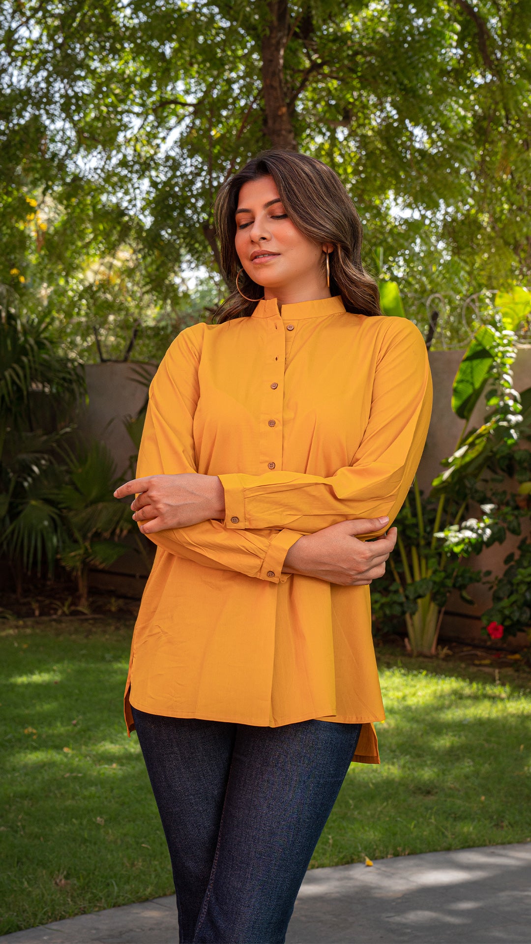 Everyday Cotton Short Top - Mustard