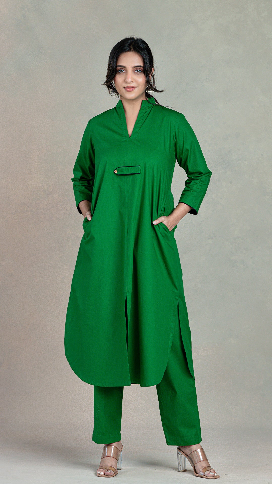 Everyday Organic Cotton Kurta- Green