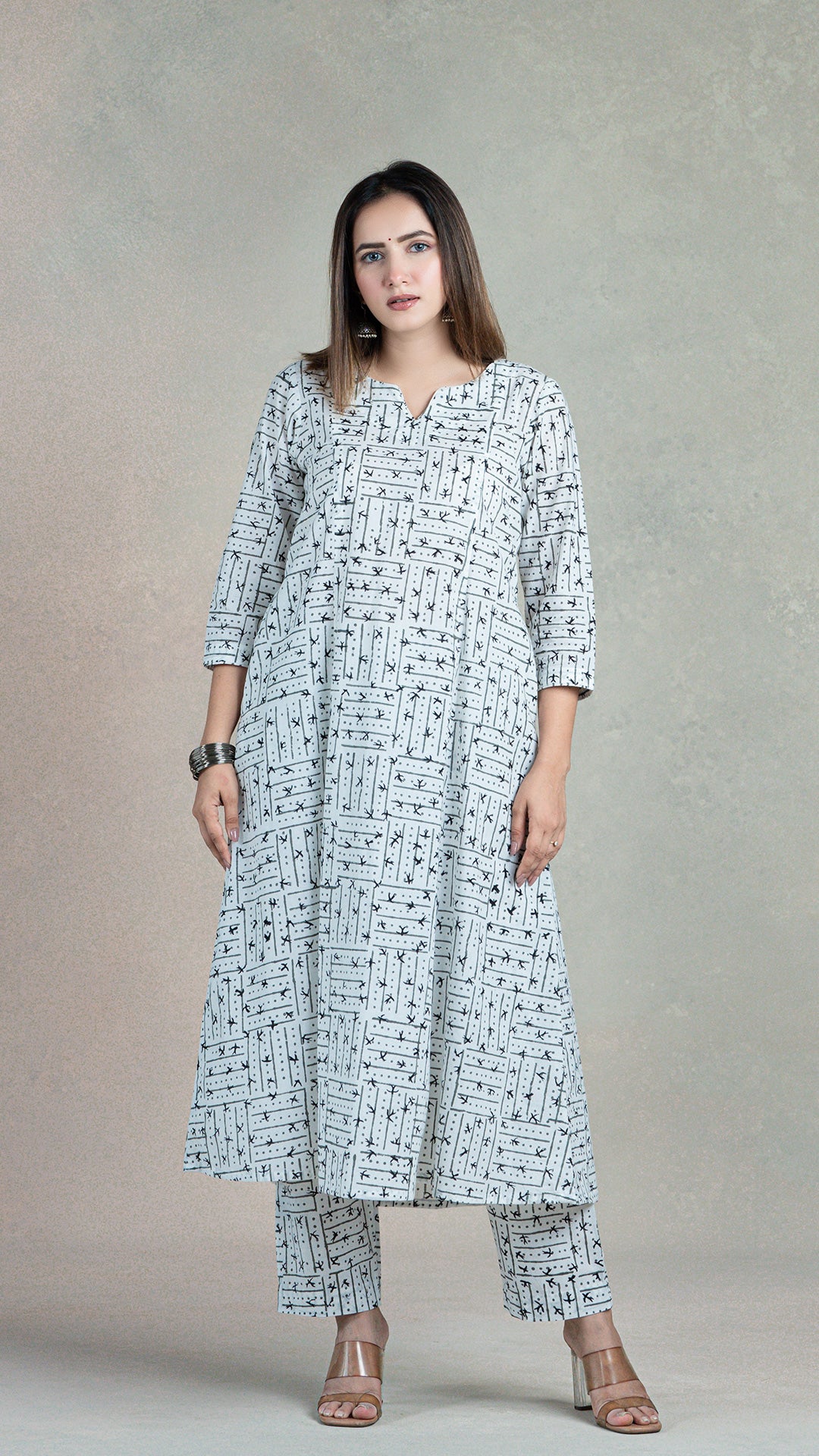 Birdies Kali Cotton Kurta - White