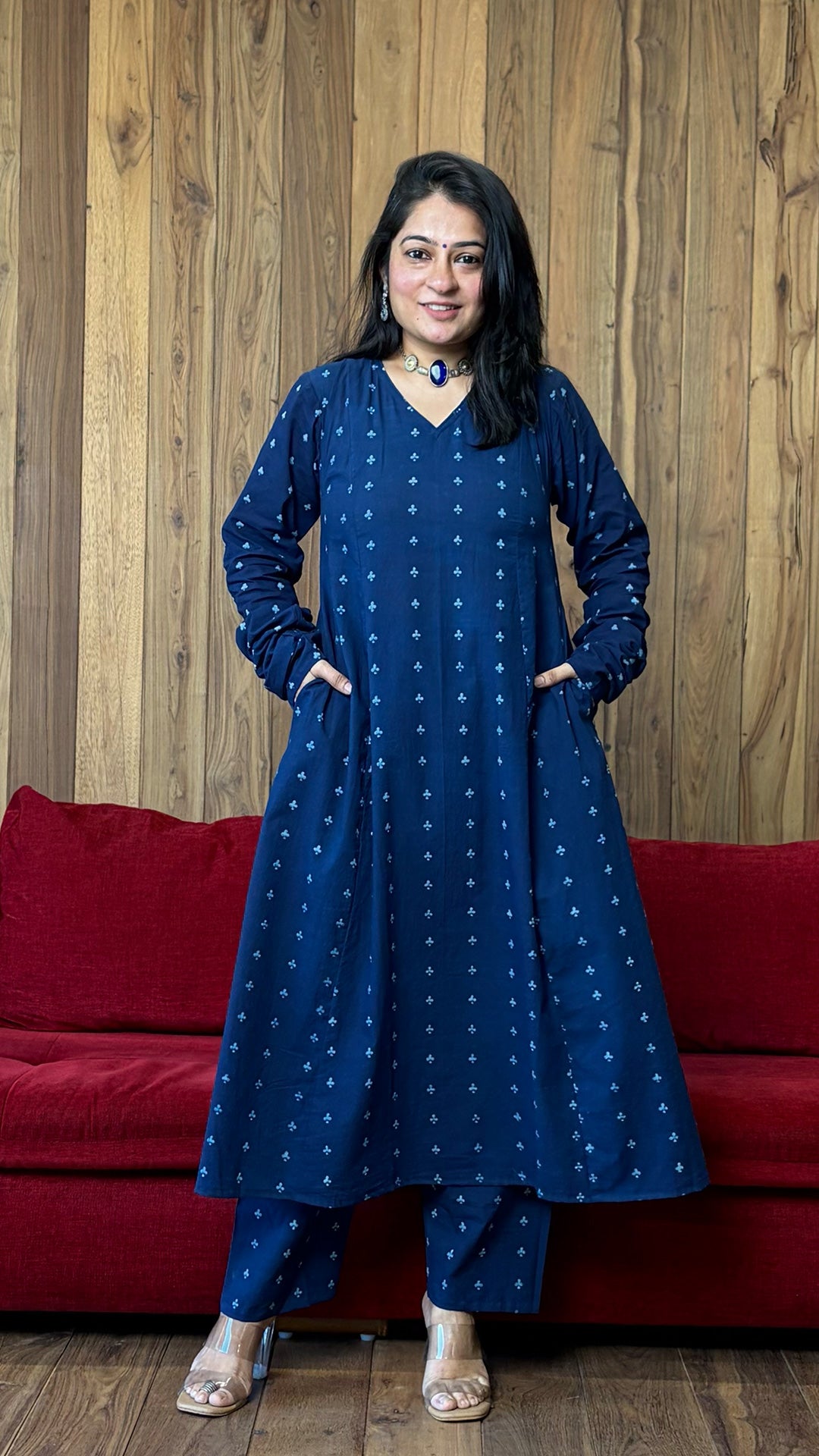 The Club Kali Kurta In Indigo