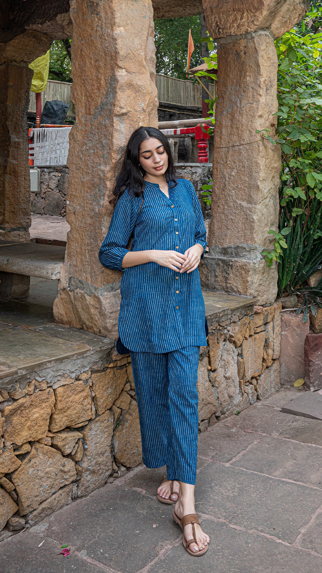 Chavvi Dabu Co-ord Set In Cotton