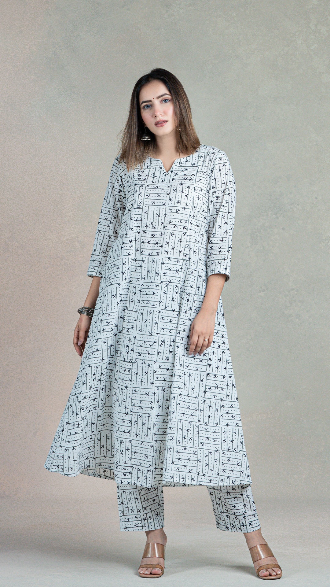 Birdies Kali Cotton Kurta - White