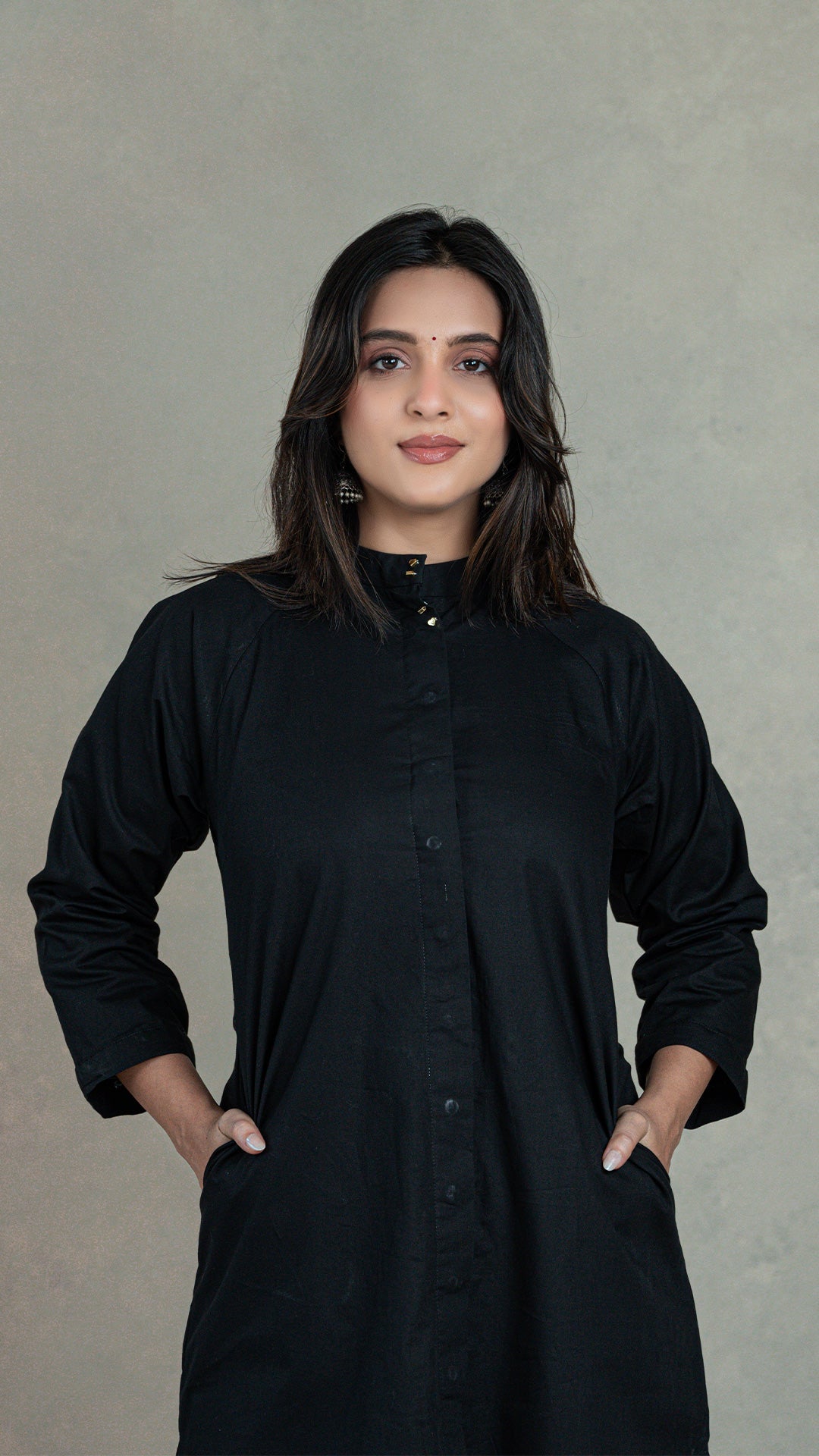 Everyday Organic Cotton Kurta- Black