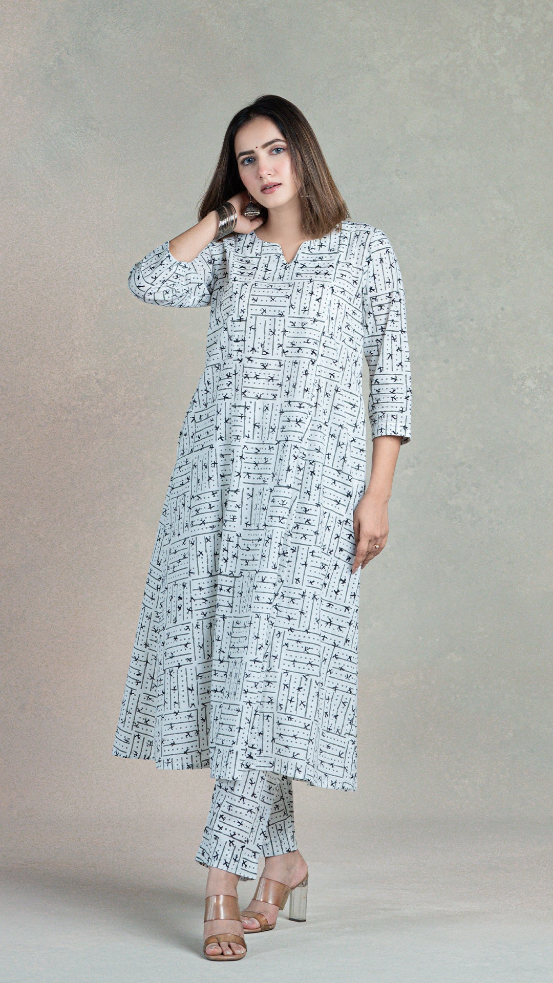 Birdies Kali Cotton Kurta - White