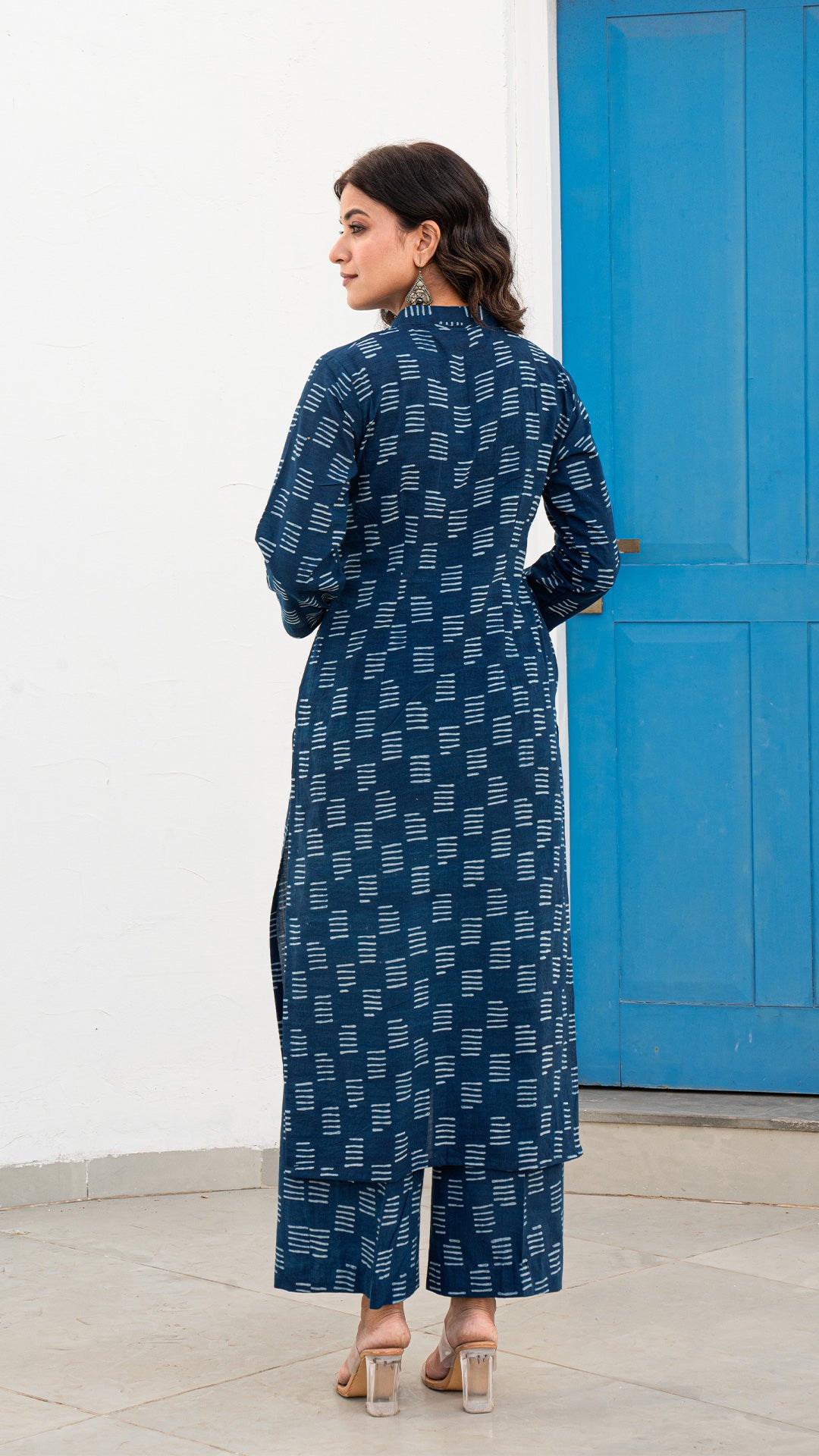 Saha Dabu Block Print Kurta In Indigo