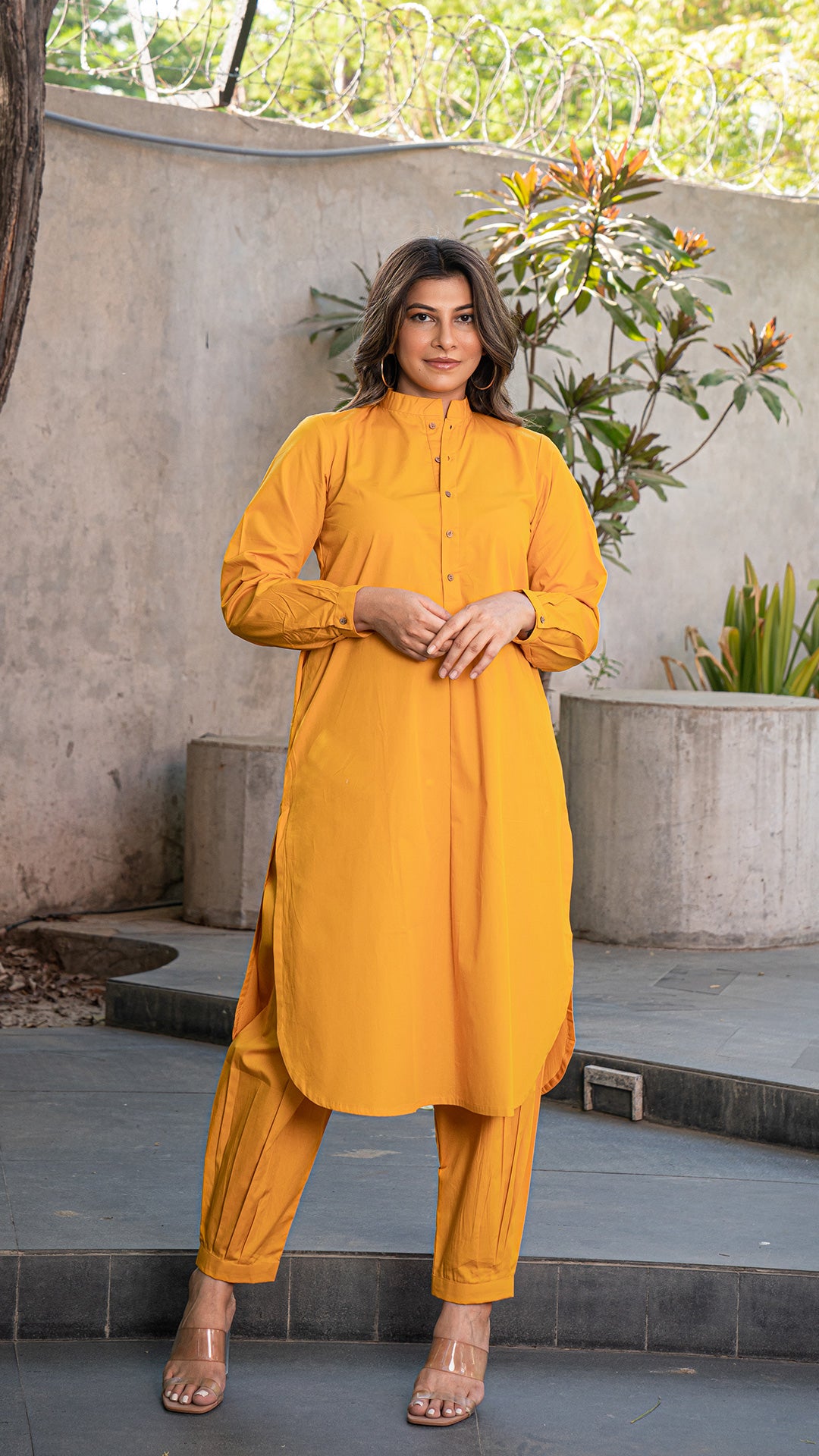 Everyday Organic Cotton Kurta- Mustard