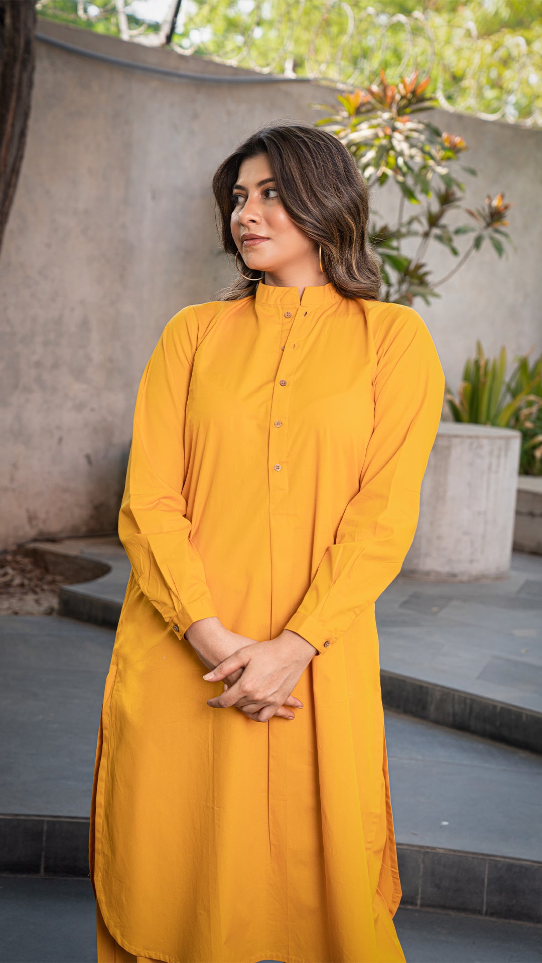 Everyday Organic Cotton Kurta- Mustard