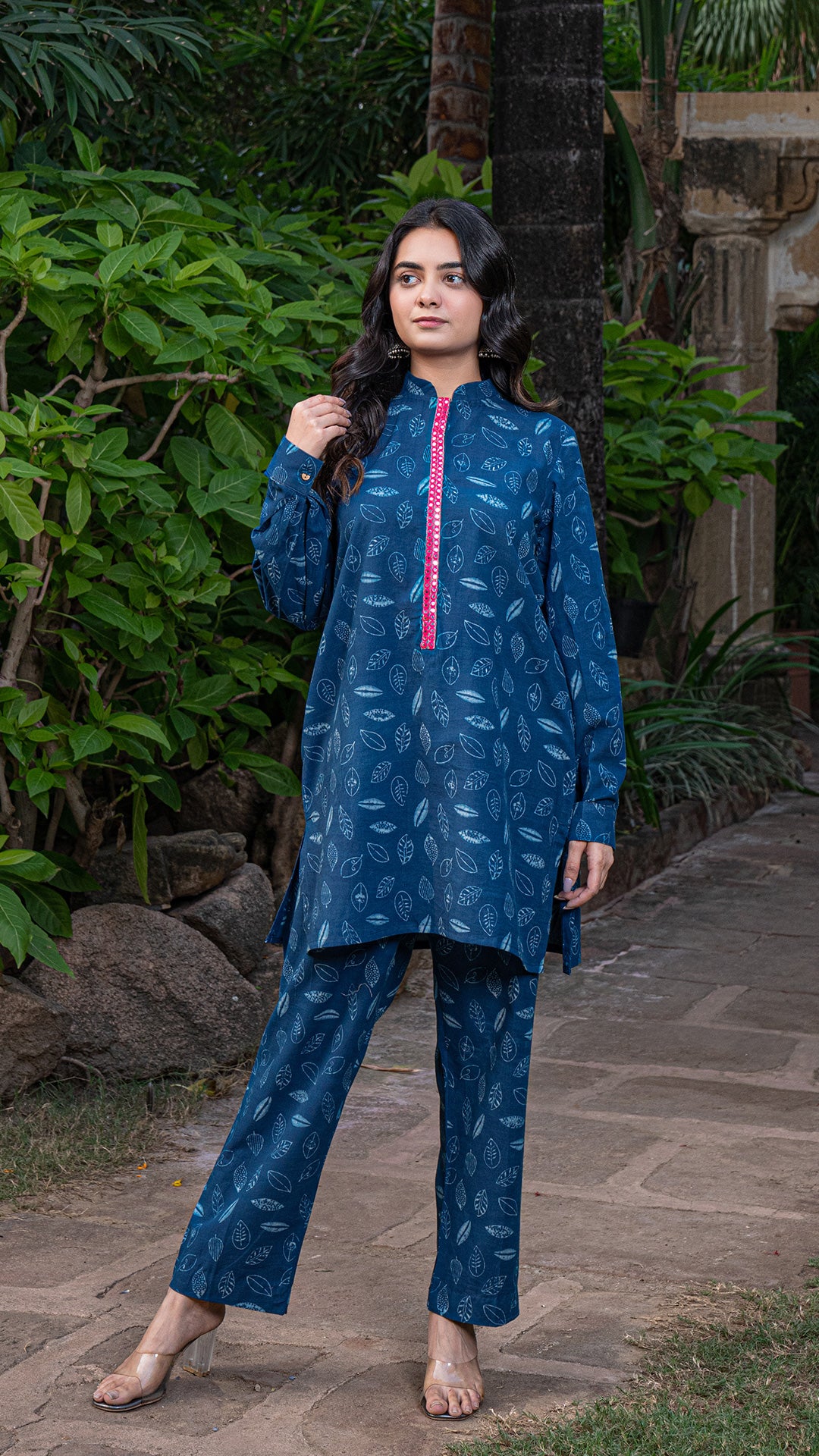 Naisha Dabu Co-ord Set In Cotton