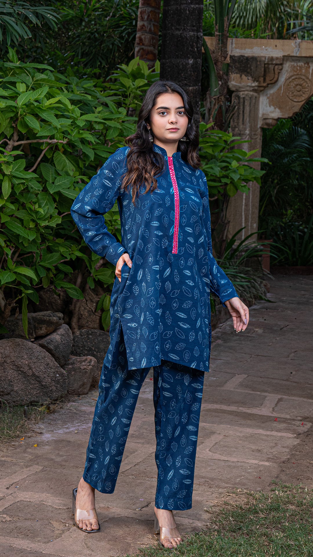 Naisha Dabu Co-ord Set In Cotton