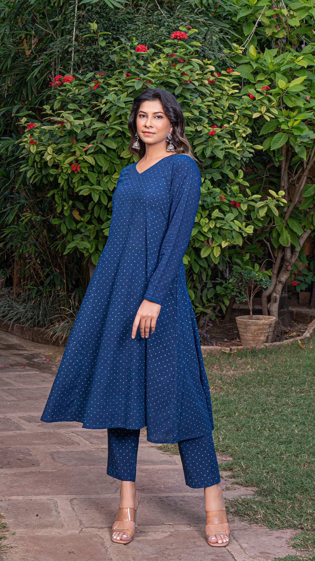 Aaisha Dabu Rai Dana Kali Kurta In Cotton