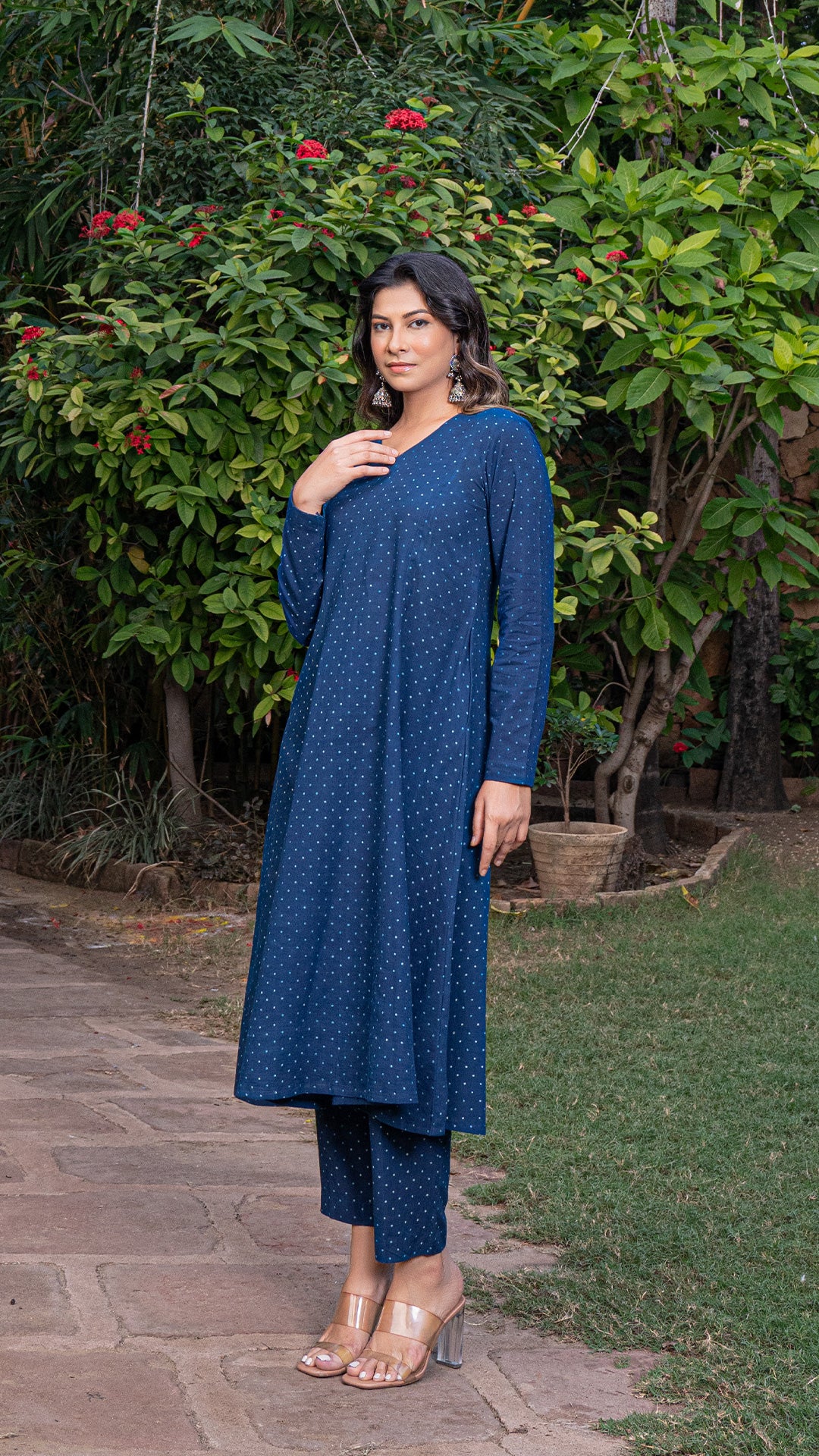 Aaisha Dabu Rai Dana Kali Kurta In Cotton